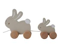 Jouet à tirer en bois Baby Bunny ? Développement de la motricité ? Bois FSC beige, blanc TU