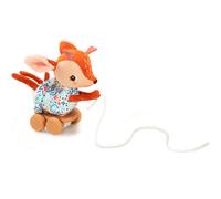 Lilliputiens - Jouet à Tirer Stella Le Faon - Compagnon idéal pour Les Premiers Pas de bébé - Jouet d’éveil sonore et Tactile avec Tete tintante et Roues Mobiles - Dès 12 Mois - 83328