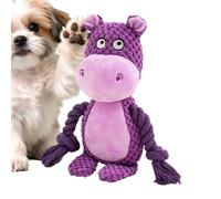 Jouet à traîner pour chiot - Corde à mâcher interactive et couinante pour chien - Traîneau durable en forme d'animal - Entraînement résistant aux morsures contre l'ennui, jouer à l'intérieur et à