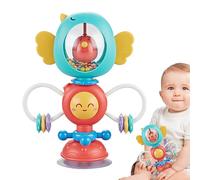 Jouet à ventouse pour chaise haute - Kit de jeu spin de 12 cm, figurine de préhension, toupie de mouvement de couleur, ancre de table, scène tactile, fonction de rotation visuelle, module