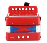 Jouet Accordéon Enfant - 7 Touches 2 Basses - Développe les talents musicaux de l'enfant - ABS - Rouge - 19 * 18 * 11cm - Shipenophy