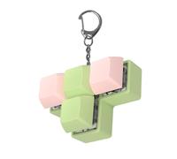 Jouet agité clavier, porte-clés de l'agité du clavier - Jouet lumineux testeur d'axe de 4 boutons | Jouet sensoriel du porte-clés, jouet relaxant du doigt du bouton testeur