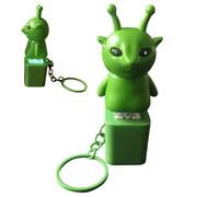 Jouet Alien - PVC 3,5x3,5cm | Pendentif De Sac À Main Alien Fidget Clavier, Avec Son Et Lumière, Pendentif Chat Aliien Vert, Musique Amusante, Nouveauté | Pour Un Cadeau Anti-stress Et Une Utilisation