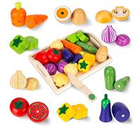 Jouet Aliment Cuisine, Légumes Magnetique Jouet à Découper imitant en Bois, Dinette Nourriture Montessori, Jeux de Rôles Éducatifs, Noël Cadeaux Anniversaire pour Enfants Plus de 3 Ans