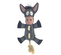 Flamingo - Jouet ÂNE Gris avec Corde 40 cm pour Chien
