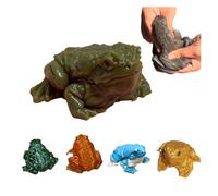 Jouet Animal en Silicone réaliste en Forme de Crapaud, Outil de libération de Pression par Extrusion pour farces et Cadeaux Humoristiques(Original Colour,S)
