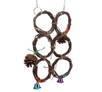 Jouet anneau de balançoire pour oiseaux,Jouet anneau pour cage à oiseaux,Jouet de balançoire pour perroquet,Filet d'escalade pour oiseaux,Jouet de balançoire pour oiseaux,Jouet anneau de cercle pour p