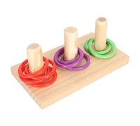 Jouet Anneau Oiseau Coloré, Puzzle d'Entraînement pour Perroquet, Jeu de Table en Bois et Plastique - Stimulation Mentale, Interaction Physique, Jouet pour Perruches et Cacatoès (Anneau de 5 cm/2,0