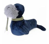 Jouet Anti-anxiété pour Chien et Chiot en Forme de Morse rempli de Lavande - Jouet en Peluche apaisante avec couineur pour soulager Le Stress et l'anxiété chez Les Chiens, Bleu Marine, Taille L, 30 x