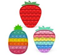 Jouet Anti-Stress À L'effigie De L'ananas, Anti-Stress, Bulle De Poussée Arc-En-Ciel, Sensoriel À La Fraise Pour Soulager L'autisme, Livraison Gratuite