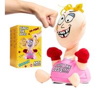 Jouet Anti Stress Adulte Bureau Idée Cadeau Humoristique Collègue Homme Femme Punching Ball Bureau Antistress Adultes Funny Gifts Secret Santa (Rose)