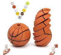 Jouet Anti-Stress « Baseball » - Sphère Sensorielle Rotative Imprimée en 3D, Jouet De Bureau pour Soulager Le Stress Et L'anxiété, Balle De Sport Mécanique Portable Et De Poche(Basketball)