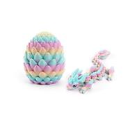 Jouet Anti-Stress Dragon Animal Imprimé 3D Dragon de Glace avec Œuf 20×10cm/7.9×3.9in Articulé pour Soulagement du Stress Bureau Maison Décoration de Bureau Exécutif Jouets-Rainbow 02