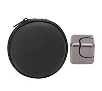 Jouet Anti-Stress en Alliage d'aluminium, Jeu de décompression Rotatif pour Adultes et Enfants, Maison et Bureau, Durable 3x3x3cm (Gris métal)