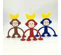 Jouet Anti-Stress En Silicone Pour Enfants, Singe À Presser, À Ventouse, Jouets Sensoriels Amusants, Cadeau Pour Les Petits