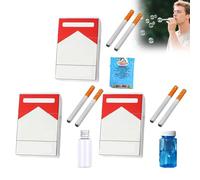 Jouet Anti-Stress, Faire des Bulles avec des Cigarettes, Jouet Anti-Stress réaliste, Faire des Bulles avec des Cigarettes factices, Mini bâtons de fumée Liquide, Cadeau Original (3, A+B+C)