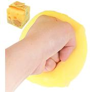 Jouet Anti-Stress Fromage, Texture Douce, 6 X 6 Cm, Jouet Sensoriel, Anti-Stress Amusant, Couleur Vive, pour , Adolescents, Adultes, Décoration De Bureau, Cadeaux De Fête