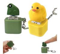 Jouet Anti-Stress Grenouille coassante, cliqueur de Clavier pour Adultes, Canard Qui cancane avec lumières colorées, Anti-Stress et Anti-anxiété pour Adultes ,Frog+Duck