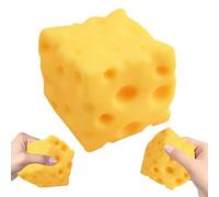 Jouet Anti-Stress Jaune Fromage, Jouet À Presser en Forme De Fromage, Fromages Pâte Molles Jouets Sensoriels Carrés À Montée Lente, Jouets Doux À Pincer, pour École, Bureau Ou Maison