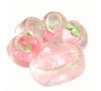 Jouet Anti-Stress Patte de Chat - Squishy Transparent à Paillettes et Perles - Soulagement de l'Anxiété Enfants & Adultes - Cadeau Sensoriel Original pour Bureau, Voyage ou Maison (A)
