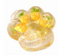 Jouet Anti-Stress Patte de Chat - Squishy Transparent à Paillettes et Perles - Soulagement de l'Anxiété Enfants & Adultes - Cadeau Sensoriel Original pour Bureau, Voyage ou Maison (D)