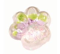 Jouet Anti-Stress Patte de Chat - Squishy Transparent avec Paillettes et Perles - Soulagement de l'Anxiété pour Enfants et Adultes - Cadeau Sensoriel pour Bureau et Voyage (C)