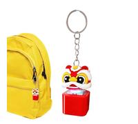 Jouet Anti Stress Porte Clés - Porte-Clés Danse Du Lion Aux Lumières Colorées | Lion Musical et Lumineux avec Bouton | Pour La Maison L École Les Trajets En Voiture Et Les Voyages