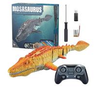 Jouet aquatique Mosasaurus - Dinosaure nageur télécommandé, piscine amusante pour , fonction lumière et pulvérisation, animal flottant durable | Activité de jeu d'été en plein air passionnante