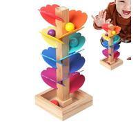 Jouet Arbre Musical - Course À Bille Avec Assemblage De Mini Feuilles De 15 Couleurs | Tour De Perles En Bois De 8,46 Pouces Pour Mélodie Et Son Sensoriels | Jouet Montessor