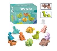 Jouet Assorti en Forme de Dinosaure : Classification éducative et Combinaison, activité des Animaux de Dessin animé | Le Jeu sensoriel pour développe la Coordination - Main et