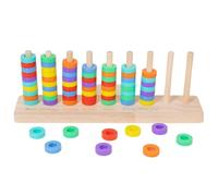 Jouet Assorti Pour - Jeu De Pensée Logique En Bois, Planche De Puzzle Empilable Pour L'apprentissage Précoce, Ensemble De Jeu Éducatif De Tri Des Formes De Couleurs Pour Garçons Et D'â