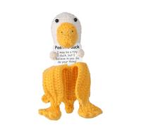 Jouet au Crochet Positif, 12cm Canard Positif Fil Crochet Banane Positif avec Carte d'Inspiration Jouet Tricoté Positif Pomme de Terre Positive pour la Maison Le Bureau la Décoration