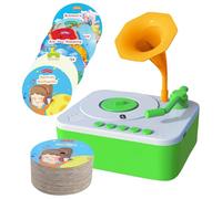 Jouet Audio pour Tout-Petits - Gramophone Musical 300 MAh | Jouet De Lecteur De Musique Éducatif avec 96 Cartes, Lecteur De Musique Rétro pour enfantss De 3 Ans Et Plus