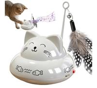 Jouet Automatique Chat Chat Mignon Taquinerie Auto-Play avec Lumières et | Teaser Interactive Enrichissement des Animaux Domestiques Intérieur Chaton Jouer Ennui Exercice