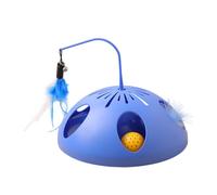 Jouet automatique en plumes pour chat, jouet moteur pour chat avec clochette à plumes, jouet interactif rechargeable pour chaton, jouet interactif pour chat, balle de jeu interactif pour chat