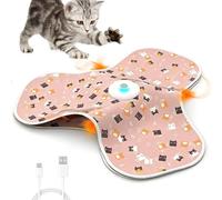 Jouet automatique pour chat - Jeu interactif silencieux et rechargeable avec teasers dissimulés en mouvement | Jouet de divertissement Solo pour animaux de compagnie, pour salle de jeux, cuisine à dom