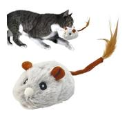 Jouet Automatique pour Chat - Souris En Peluche Rechargeables | Jouets Stimulants Pour Chats Avec Roue Silencieuse - Pour Divertissement Jeu Exercice Entraînement Halloween Anniversaire Noël
