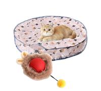 Jouet automatique pour chats - d'intérieur avec boule roulante pour éviter les ennuis, couverture de chasse silencieuse autonome rechargeable en Oxford pour l'exercice et le divertissement