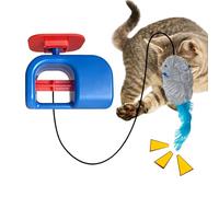 Jouet automatique pour chats - électrique interactif avec cordon élastique | fournitures pour animaux de compagnie pour souris pour entraînement avec compagnons d'exercices, jeux de stimulation pour