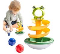 Jouet avec boules empilables, tour de chute et balles | Tour éducative de grenouille pour l'apprentissage et le développement préscolaire | Jouet avec balle pour , jouets éducatifs pour l'école