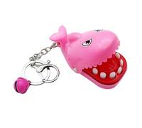 Jouet avec doigts mordant - Porte-clés mordant les doigts pour enfants, porte-clés pour garçons Jouet avec crocodile avec doigts morse | Gag intéressants Blagues pratiques Jouets pour 4+ Raga, rose
