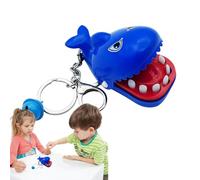 Jouet avec doigts mordant - Porte-clés mordant les doigts pour enfants, porte-clés pour garçons Jouet avec crocodile avec doigts morse | Gag intéressants Blagues pratiques Jouets pour 4+ Raga, bleu