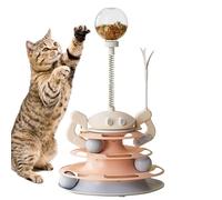 Jouet avec piste pour boules de chat | Plate-forme tournante interactive avec boule de jouet pour chat, nouveau jouet interactif pour chat, boule tournante à 360°, plateau tournant Jouat