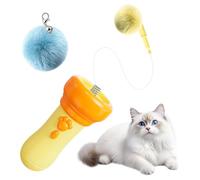 Jouet Baguette Chat Automatique Teaser Electrique Rétractable pour Chat | Peluche interactive alimentée par piles imite le mouvement des proies pour encourager la chasse, l'exercice et la stimulation