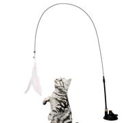 Jouet baguette pour chat - Teaser Stick avec plumes, détachable Design interactif avec tige de jeu | Accessoire d'entraînement d'exercice durable pour chatons d'intérieur Animaux dom