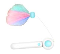 Jouet Baguette Rétractable pour Chat avec Bâton de Teaser Interactif Sonore pour Jeu d'exercice Jouet en Plastique pour Animaux de Compagnie pour Chatons et Chats Adultes Bleu (Blue)