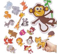 Jouet bain-marie pour enfants stickers mousse animaux 18 el.