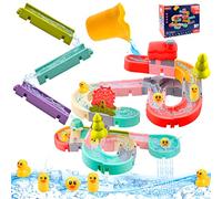 Jouet Bain pour Bébés, Ensemble de Jouets de Piste d’Assemblage de Bricolage, Petit Toboggan de Canard Jouet de Bain pour Bébé, pour Enfants bébé à Partir de 3 4 5 6 Ans