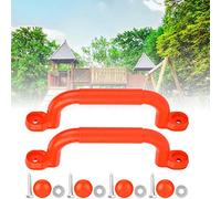 Jouet Balançoire de sécurité pour Enfants, Aire de Jeux pour Enfants, Poignée Antidérapante pour Une Prise Sûre, en Plastique, Rouge/Jaune/Bleu, 9,45x2,76 Pouces, 1 Paire, Applicable aux de