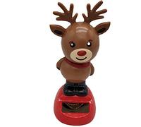 Jouet balançoire de Voiture, Cartoon Solaire actionné Mignon Elk Flip Flap Pot Swing Jouet Décoration de Tableau de Bord de Voiture Durable et Pratique